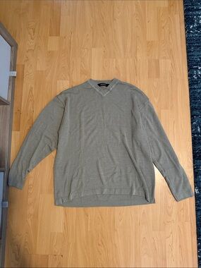 Bachrach Men's V-Neck Sweater - Olive Green